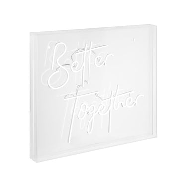 Better Together Contemporary Glam Acrylic Box USB Operated LED Neon Light - JONATHAN Y